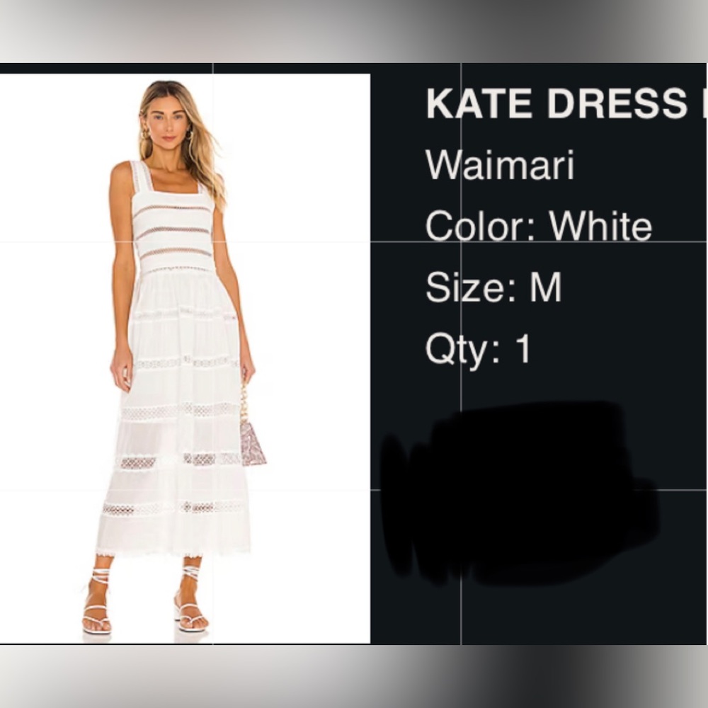 Kate dress -Waimari-white size medium